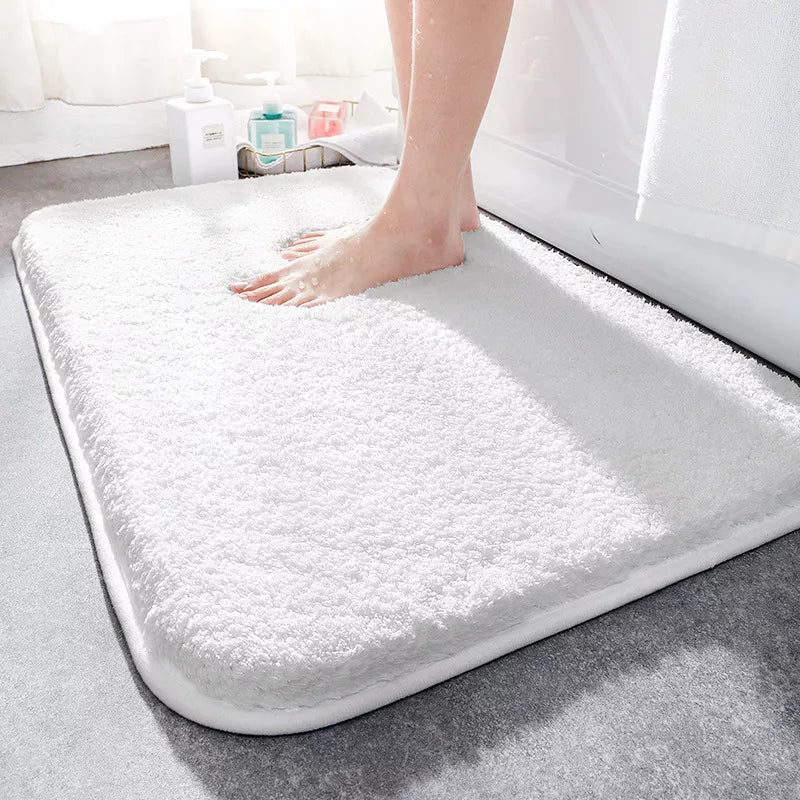 Extra Thick Microfiber Bath Mat, Soft Non-Slip Absorbent Bathroom Rug-Ridorn