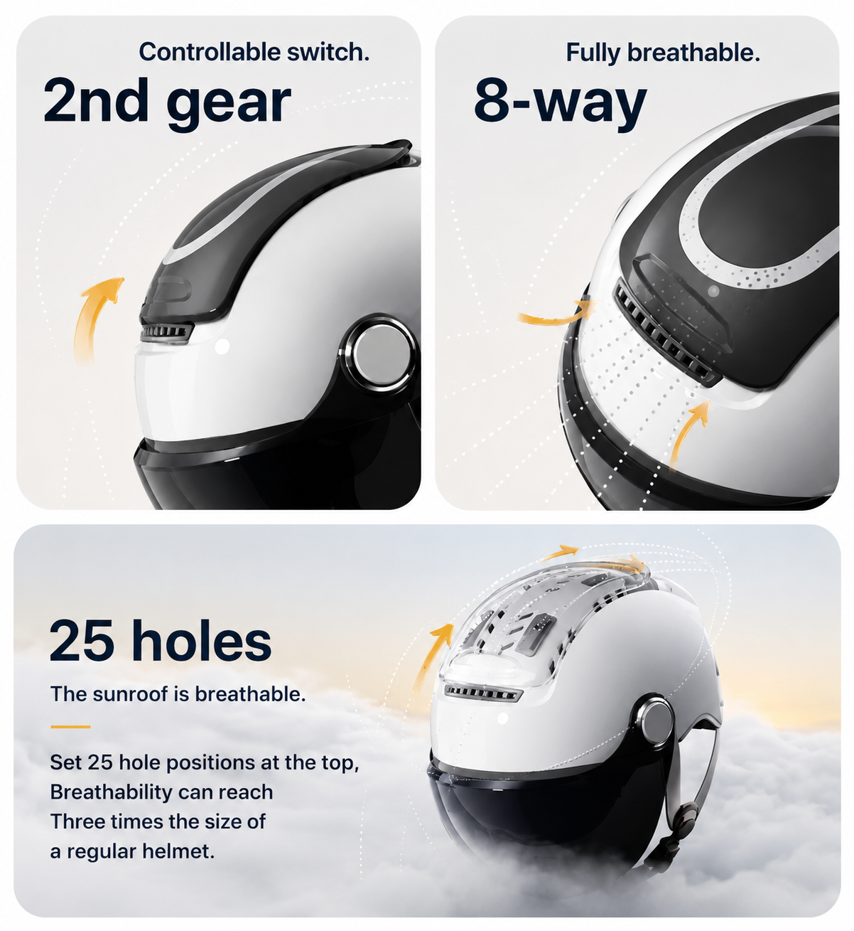 Motorcycle Half Helmet with Dual Visor, Breathable Open Face Summer Riding Helmet