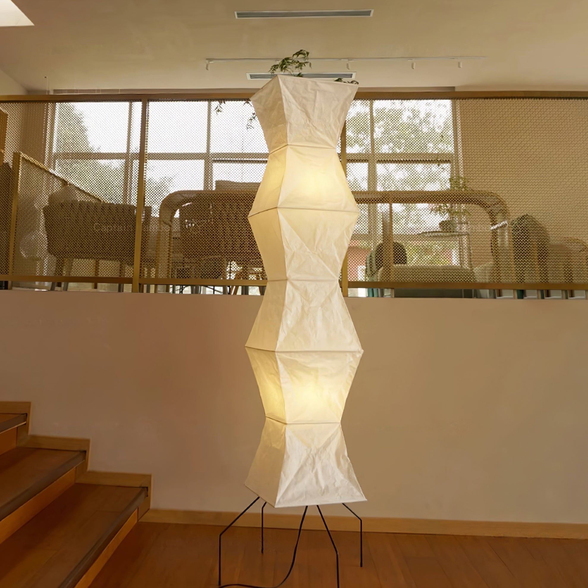 Floor Lamp | Tripod Lighting Fixture with Paper Shade | Ridorn-Floor lamp-Ridorn
