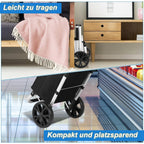 Foldable Shopping Trolley 40L, Lightweight Rolling Grocery Cart with Wheels-Ridorn