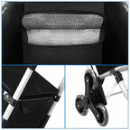 Foldable Shopping Trolley 40L, Lightweight Rolling Grocery Cart with Wheels-Ridorn