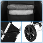 Foldable Shopping Trolley 40L, Lightweight Rolling Grocery Cart with Wheels-Ridorn