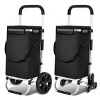 Foldable Shopping Trolley 40L, Lightweight Rolling Grocery Cart with Wheels-Ridorn