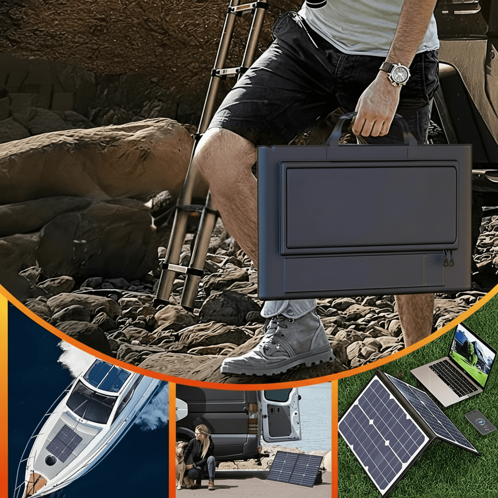 Foldable Solar Panel Kit 1000W, Portable MPPT Solar Charger for Camping & Off-Grid Power-Ridorn