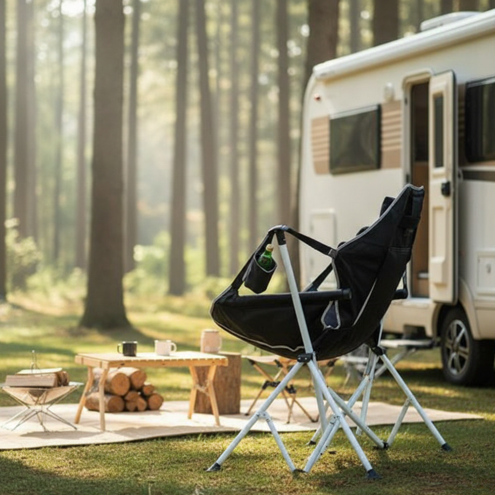 Folding Minimalist Camping Chair with Armrests for Outdoors | Ridorn-Camping Chairs-Ridorn