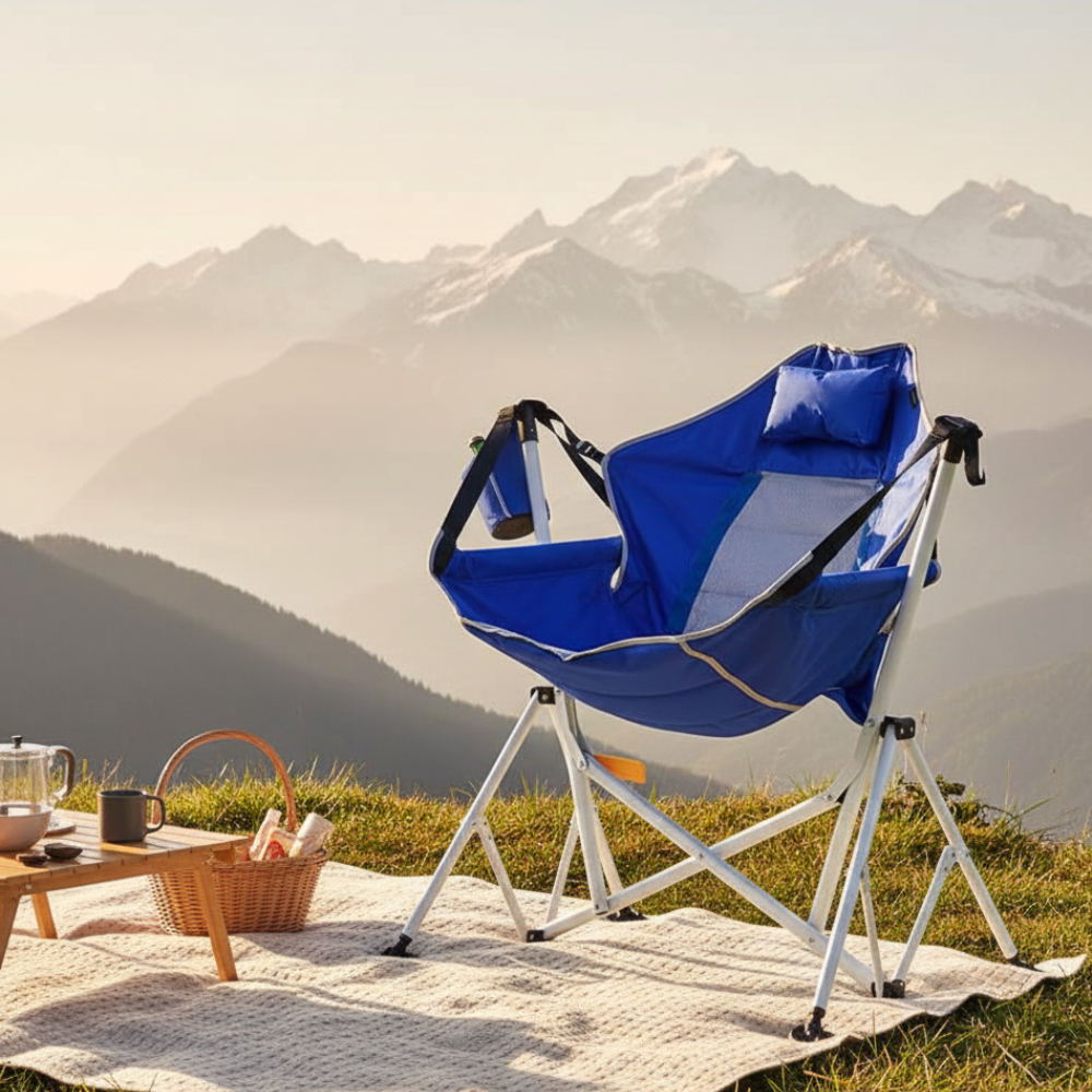 Folding Minimalist Camping Chair with Armrests for Outdoors | Ridorn-Camping Chairs-Ridorn