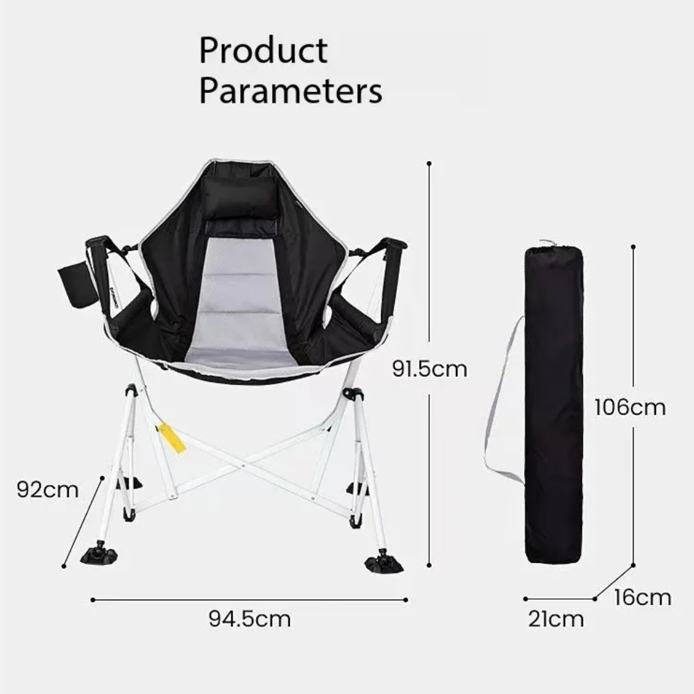 Folding Minimalist Camping Chair with Armrests for Outdoors | Ridorn-Camping Chairs-Ridorn