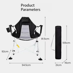 Folding Minimalist Camping Chair with Armrests for Outdoors | Ridorn-Camping Chairs-Ridorn
