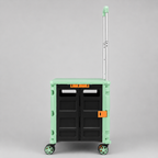 Folding Shopping Cart with Silent Wheels, Compact Lightweight Grocery Trolley