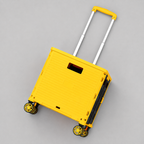 Folding Shopping Cart with Silent Wheels, Compact Lightweight Grocery Trolley