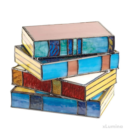 Stained Glass Book Table Lamp | Ridorn