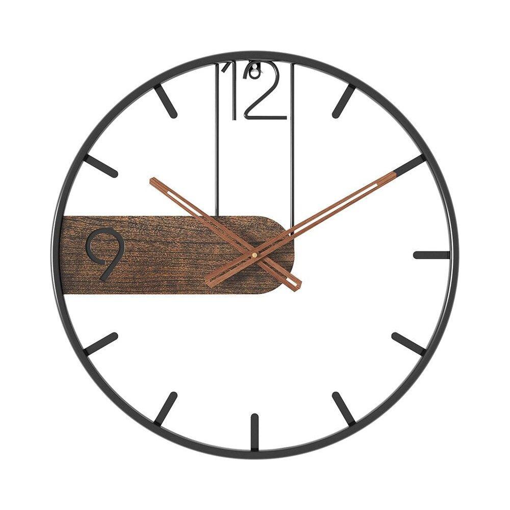Stylish Large Round Metal Wall Clock for Home Decor | Ridorn