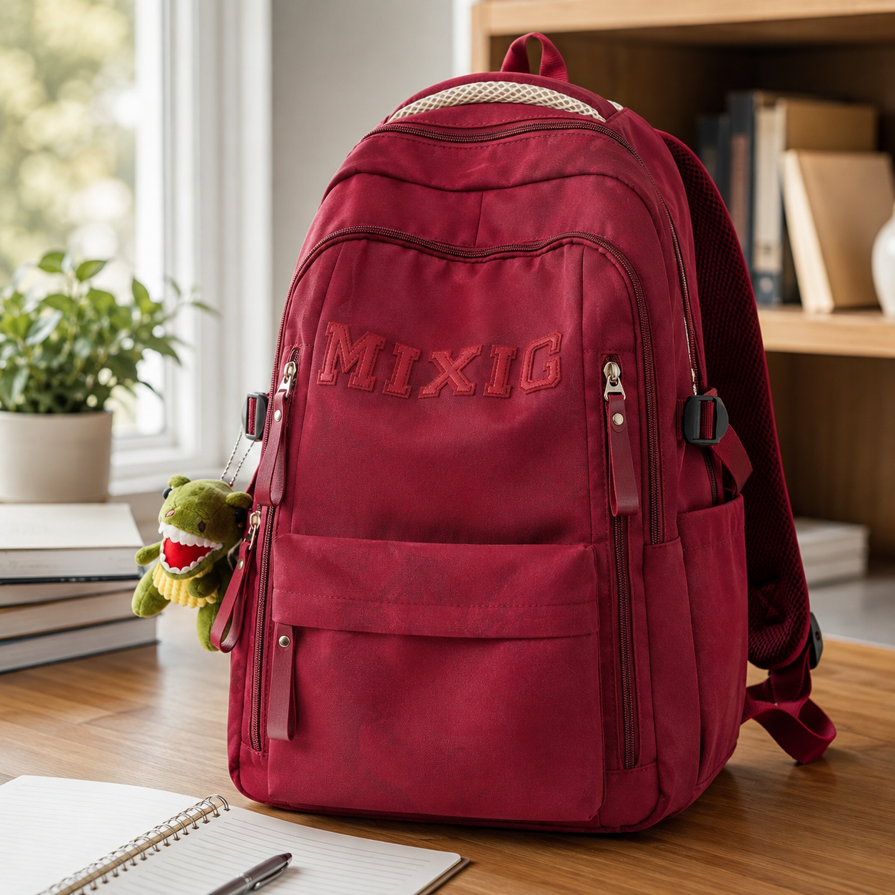 Graphic Print School Backpack with Spacious Storage