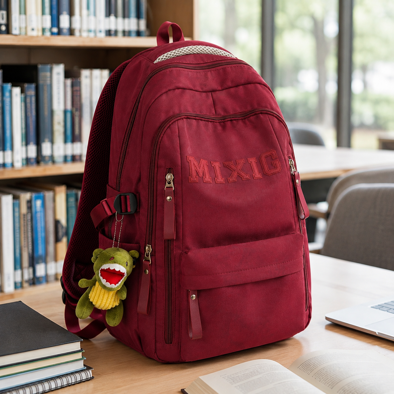 Graphic Print School Backpack with Spacious Storage