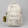 Graphic Print School Backpack with Spacious Storage