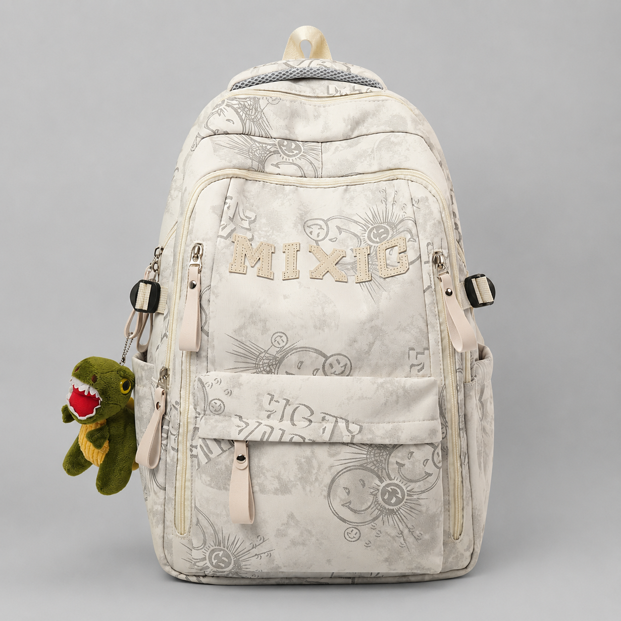 Graphic Print School Backpack with Spacious Storage