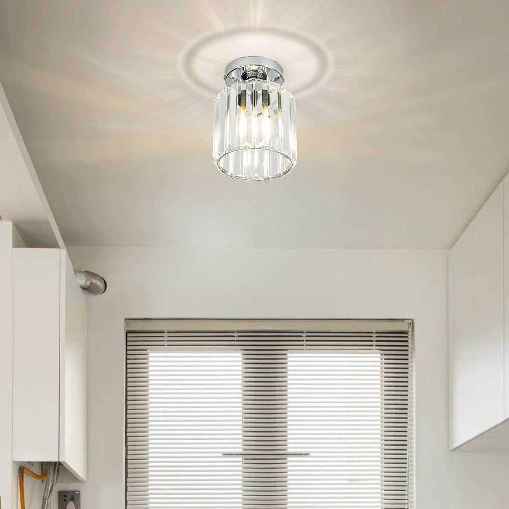 Elegante Deckenleuchte mit Kristallakzenten für Flure | Ridorn