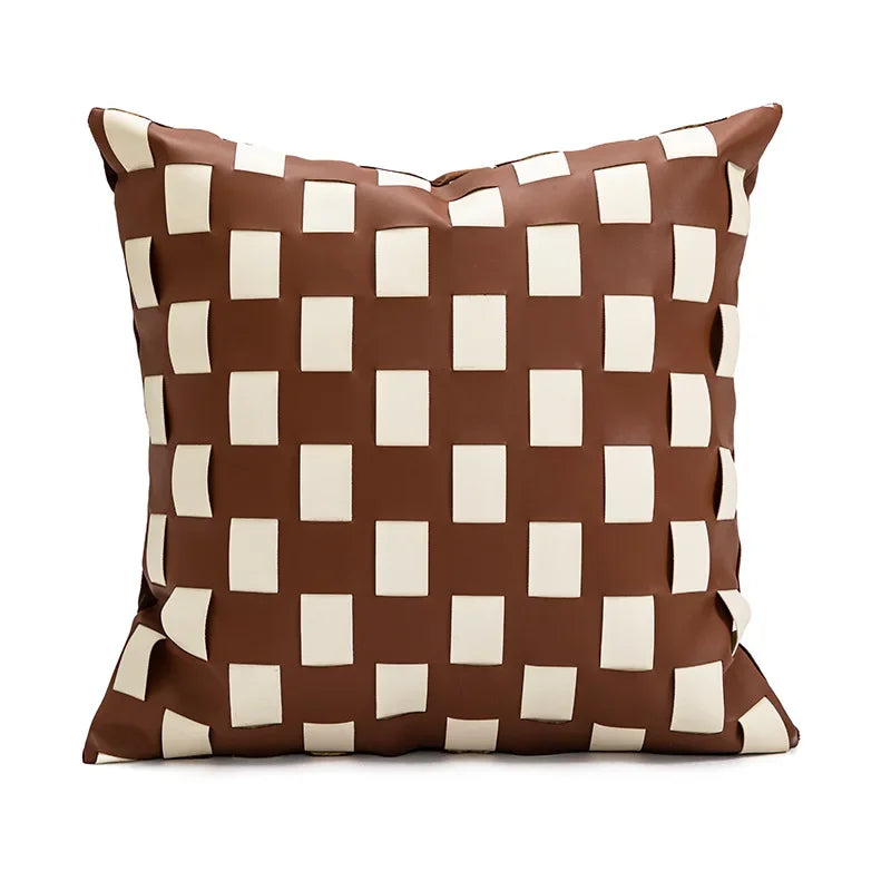 Hand-Woven Leather Cushion Cover Collection By Vidano-cushion-Ridorn