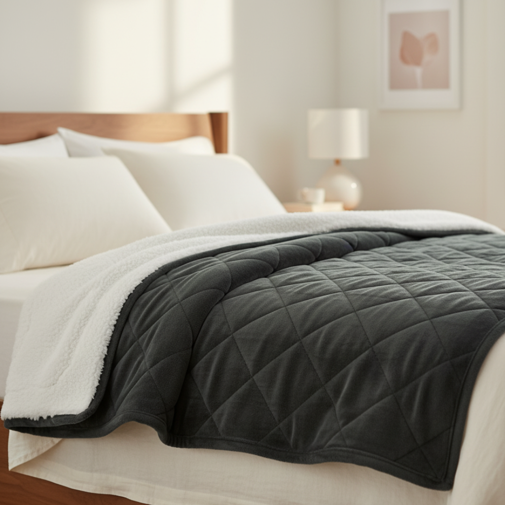 Heavyweight Sherpa Therapy Blanket for Relaxing Sleep | Ridorn-Blanket-Ridorn