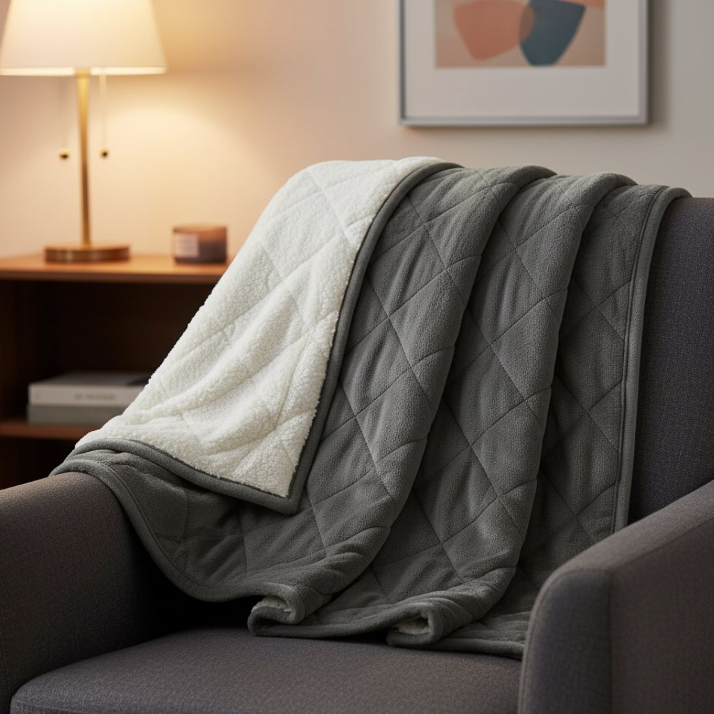 Heavyweight Sherpa Therapy Blanket for Relaxing Sleep | Ridorn-Blanket-Ridorn
