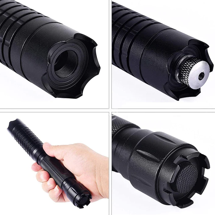 High-Intensity Laser Flashlight, Rechargeable Outdoor Torch & Fire Starter, Blue Beam-Ridorn