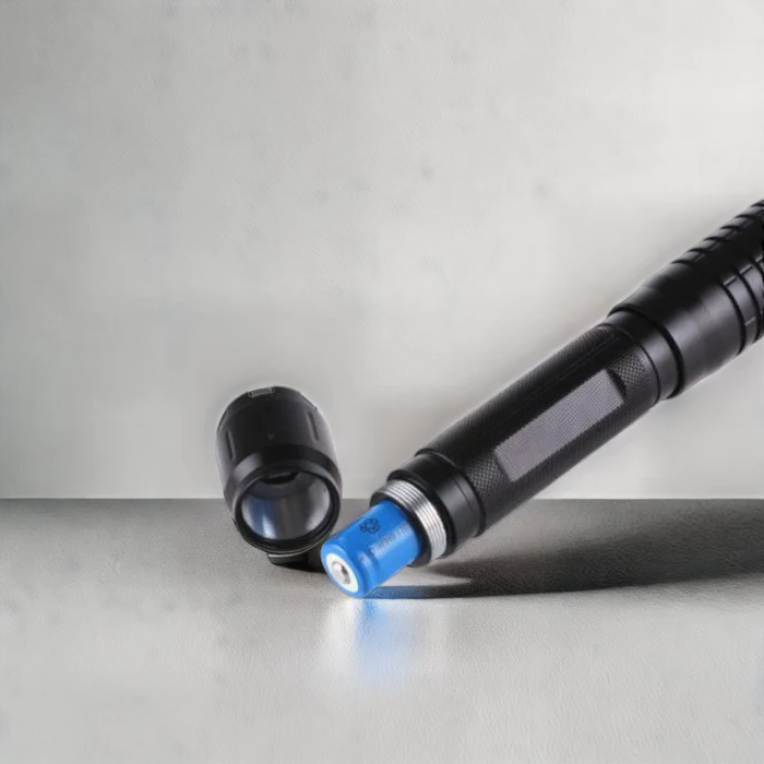 High-Intensity Laser Flashlight, Rechargeable Outdoor Torch & Fire Starter, Blue Beam-Ridorn