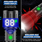 High-Power LED Flashlight 100,000 Lumens, Rechargeable Long-Range Torch for Camping & Outdoor-Ridorn