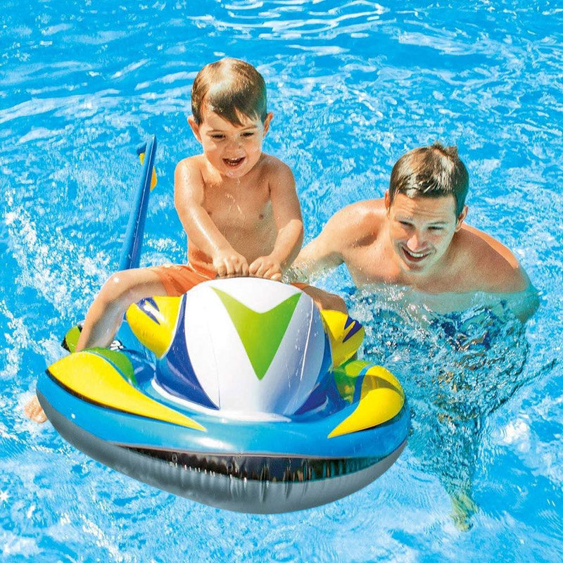 Inflatable Pool Jet Ski Float for Kids, Ride-On Water Toy for Summer Pool & Beach-Ridorn