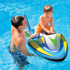 Inflatable Pool Jet Ski Float for Kids, Ride-On Water Toy for Summer Pool & Beach-Ridorn