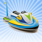 Inflatable Pool Jet Ski Float for Kids, Ride-On Water Toy for Summer Pool & Beach-Ridorn