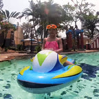 Inflatable Pool Jet Ski Float for Kids, Ride-On Water Toy for Summer Pool & Beach-Ridorn