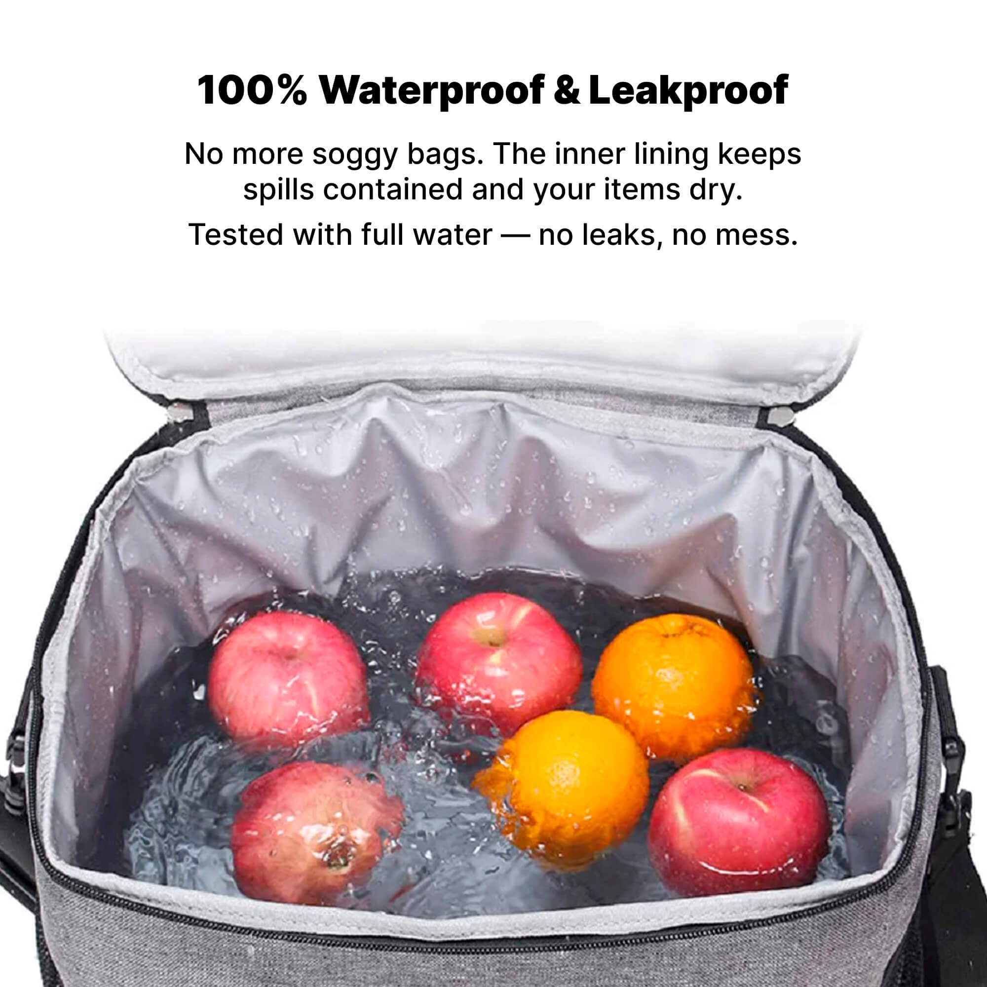 Insulated Cooler Bag 33L, Waterproof Leakproof Tote for Picnic, Beach & Camping-Ridorn