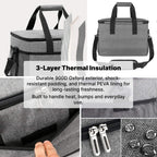 Insulated Cooler Bag 33L, Waterproof Leakproof Tote for Picnic, Beach & Camping-Ridorn