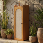 Japanese-Inspired Bamboo Shoe Storage Cabinet - 6 to 8 Tiers | Ridorn-Shoe Storage-Ridorn