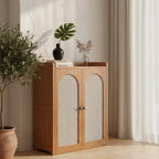 Japanese-Inspired Bamboo Shoe Storage Cabinet - 6 to 8 Tiers | Ridorn-Shoe Storage-Ridorn