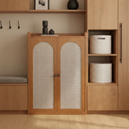 Japanese-Inspired Bamboo Shoe Storage Cabinet - 6 to 8 Tiers | Ridorn-Shoe Storage-Ridorn