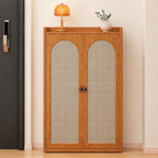 Japanese-Inspired Bamboo Shoe Storage Cabinet - 6 to 8 Tiers | Ridorn-Shoe Storage-Ridorn