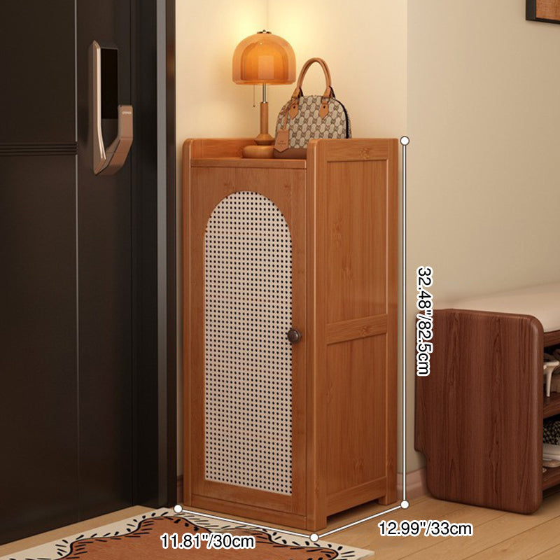 Japanese-Inspired Bamboo Shoe Storage Cabinet - 6 to 8 Tiers | Ridorn-Shoe Storage-Ridorn