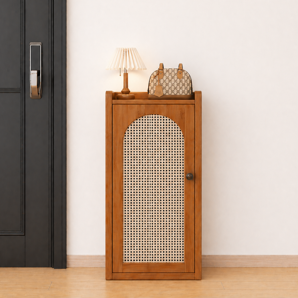 Japanese-Inspired Bamboo Shoe Storage Cabinet - 6 to 8 Tiers | Ridorn-Shoe Storage-Ridorn