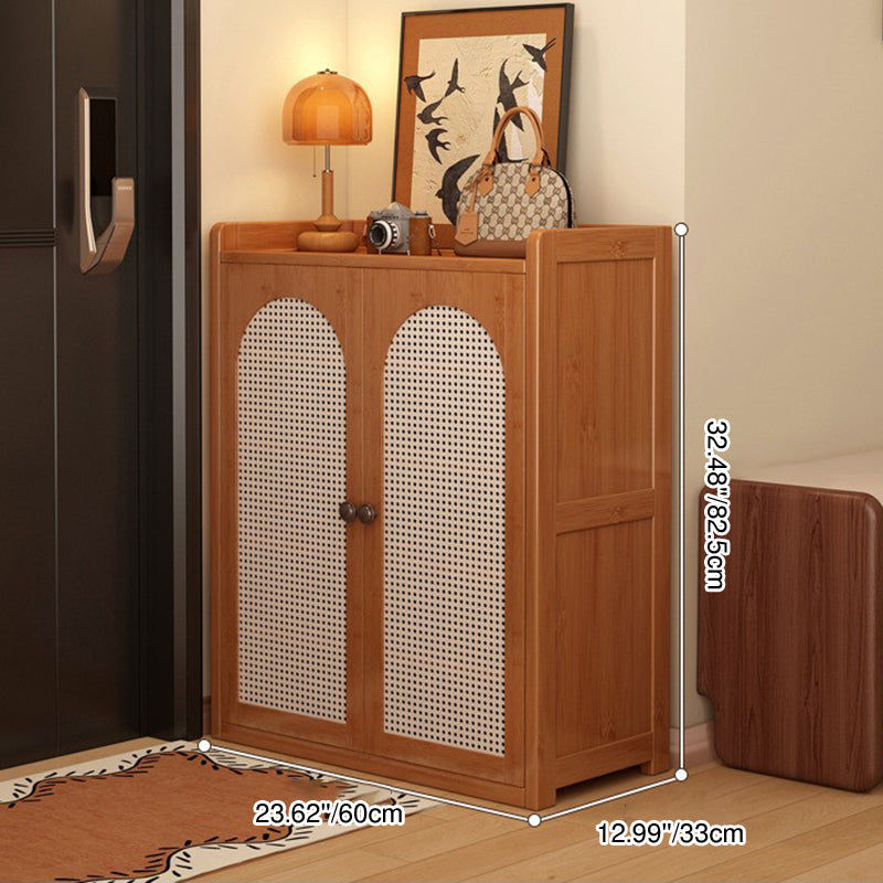Japanese-Inspired Bamboo Shoe Storage Cabinet - 6 to 8 Tiers | Ridorn-Shoe Storage-Ridorn