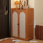 Japanese-Inspired Bamboo Shoe Storage Cabinet - 6 to 8 Tiers | Ridorn-Shoe Storage-Ridorn