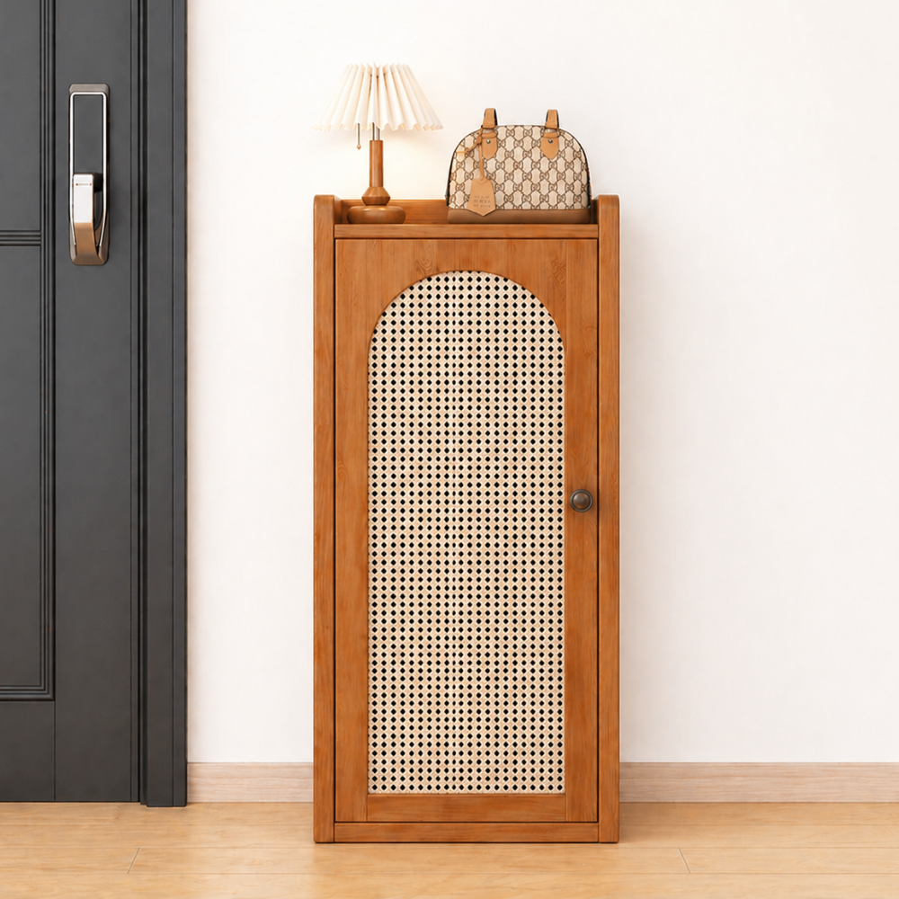 Japanese-Inspired Bamboo Shoe Storage Cabinet - 6 to 8 Tiers | Ridorn-Shoe Storage-Ridorn