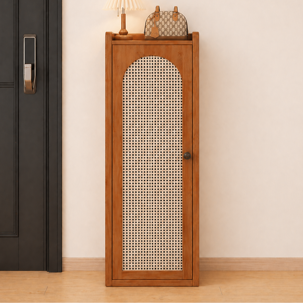 Japanese-Inspired Bamboo Shoe Storage Cabinet - 6 to 8 Tiers | Ridorn-Shoe Storage-Ridorn