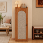 Japanese-Inspired Bamboo Shoe Storage Cabinet - 6 to 8 Tiers | Ridorn-Shoe Storage-Ridorn