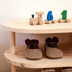 Kids Shoe Storage Bench with Dual-Tier Pine Wood Organizer | Ridorn-Benches-Ridorn
