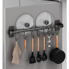 Kitchen Space Saving Hook Rack | Modern Steel Utensil Organizer | Ridorn-Wall Decorations-Ridorn