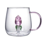 La Vie En Rose | Handmade Champagne Glass