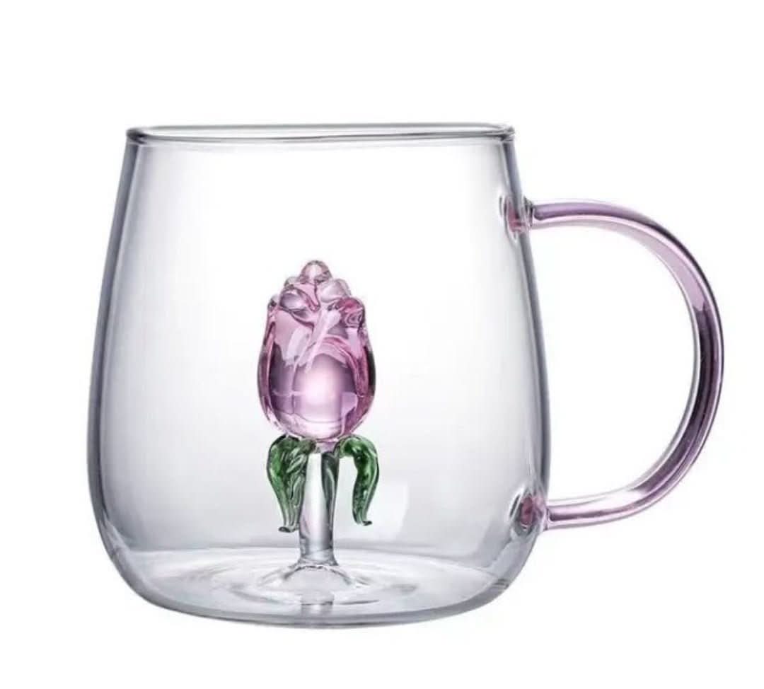 La Vie En Rose | Handmade Champagne Glass
