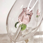 La Vie En Rose | Handmade Champagne Glass