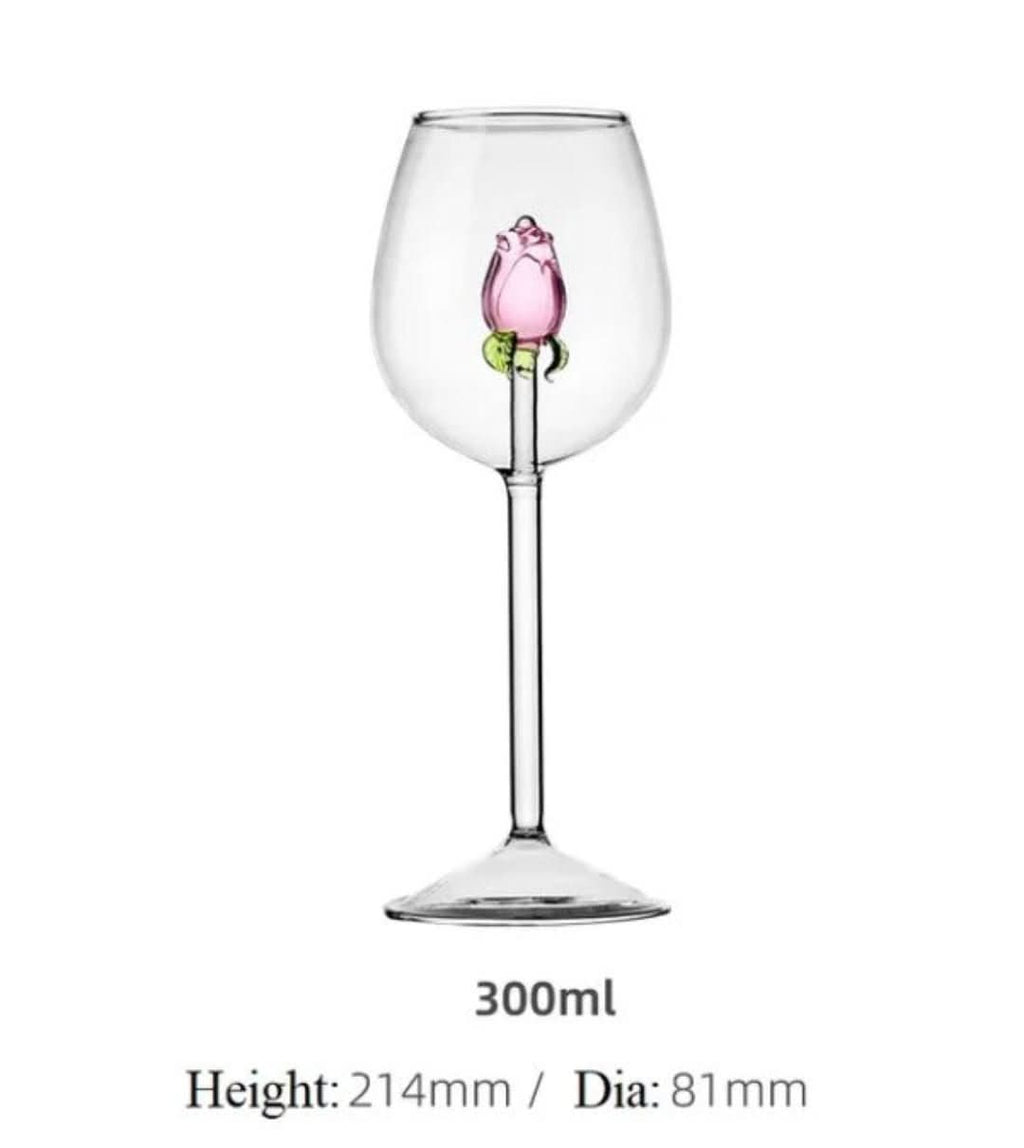 La Vie En Rose | Handmade Champagne Glass
